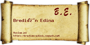 Bredián Edina névjegykártya